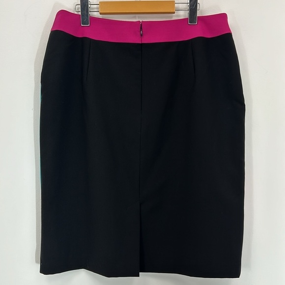 Worthington Art Deco Pencil Skirt Lined Zipper Size 14 Office Polkadot Work Suit - Picture 5 of 16